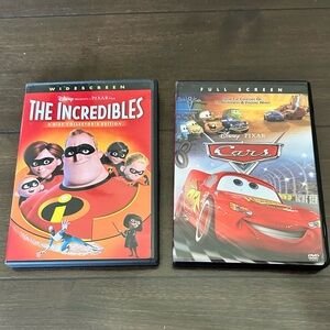 Disney / Pixar - Set of Two DVD’s: The Incredibles (2004) and Cars (2006)